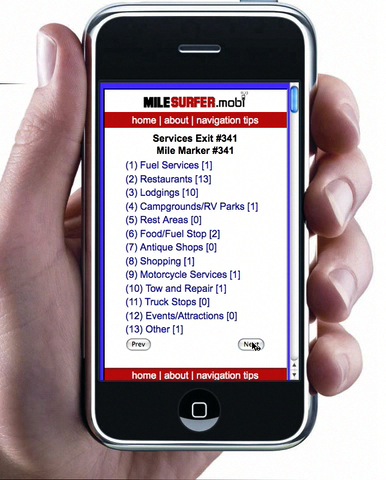The MileSurfer User Experience - Finding a restaurant 